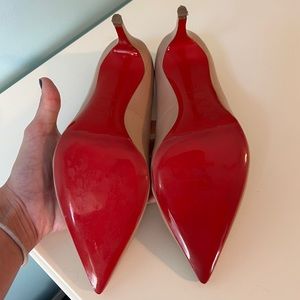 Christian Louboutin Apostrophy Leather Pointed Red-Sole 85mm Pumps
